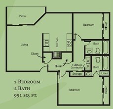 2 Bedroom 2 Bath (Upgraded) 7424H floor plan